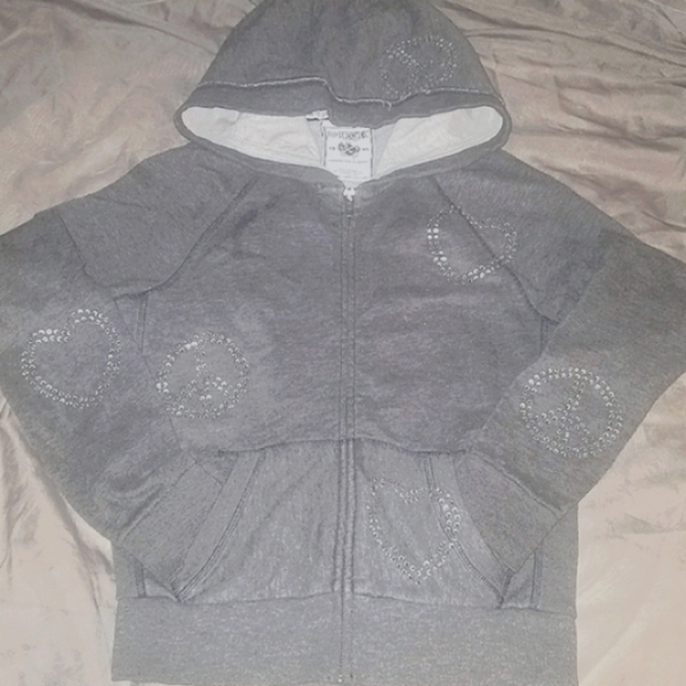 ⏳️LAST CHANCE AT THIS PRICE!!⏳️ PINK VS RARE 'Peace+Love' Zipup Hoodie - Picture 5 of 7